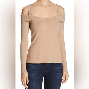 Women's Beige Off-Shoulder Top